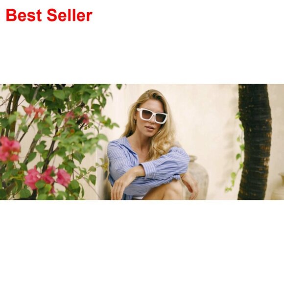 Oversized Cat Eye Sunglasses with UV400 Protection, 70s Trendy Style